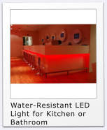Water-Resistant LED Light for Kitchen or Bathroom